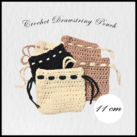 Crochet Drawstring Bag
